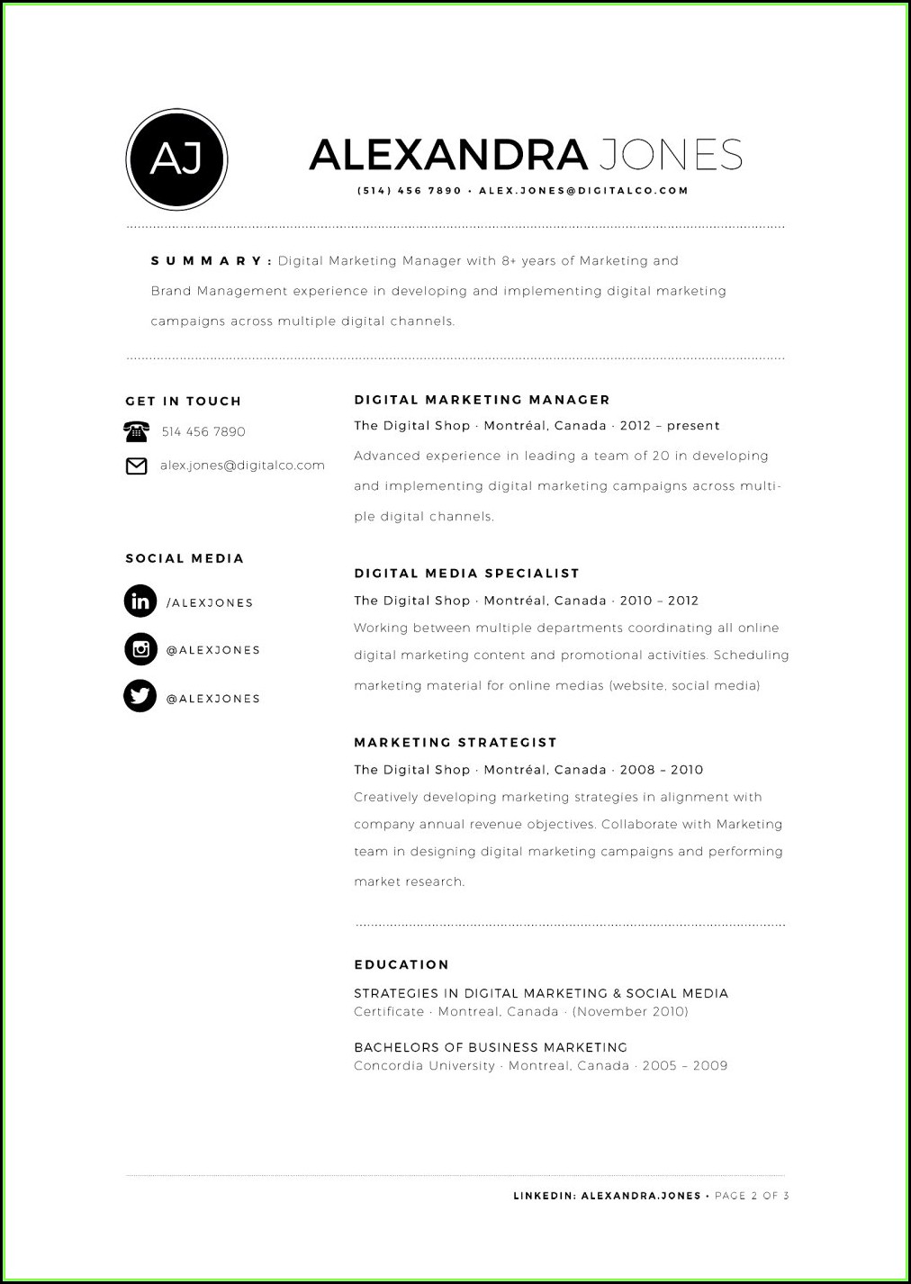 Free Indd Resume Template