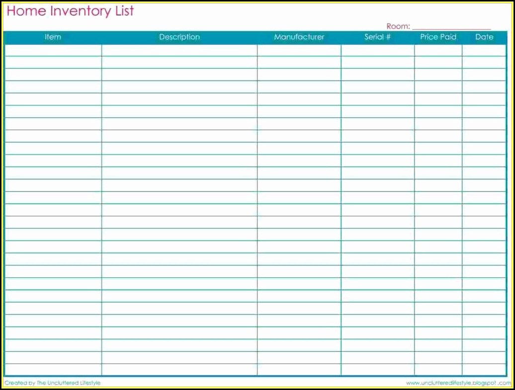 Free Inventory Spreadsheet Templates