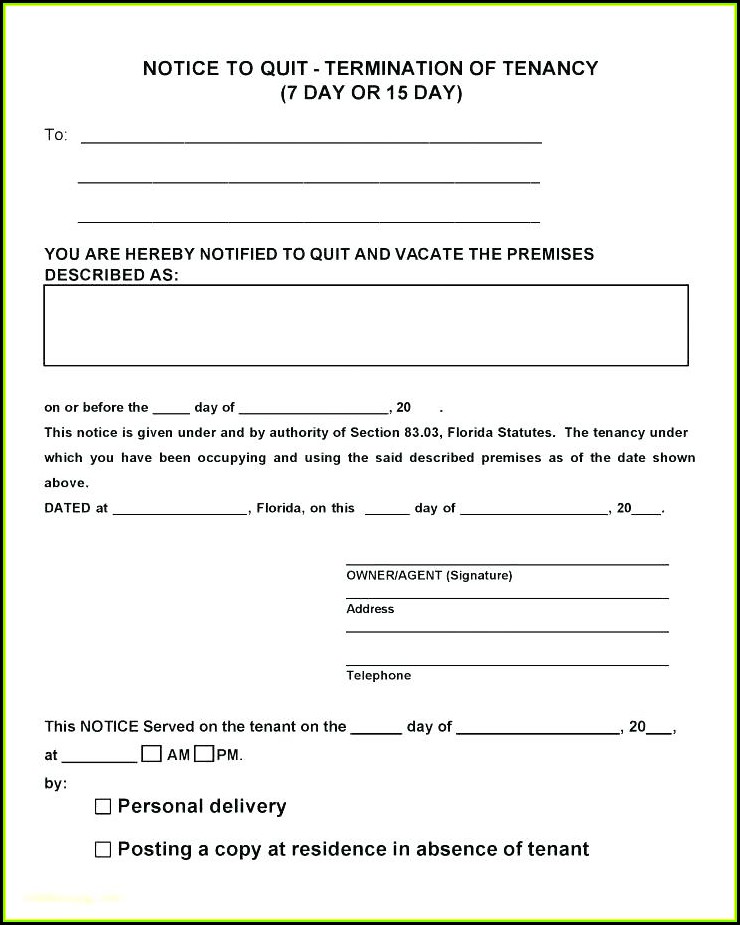 Free Printable 3 Day Eviction Notice Form
