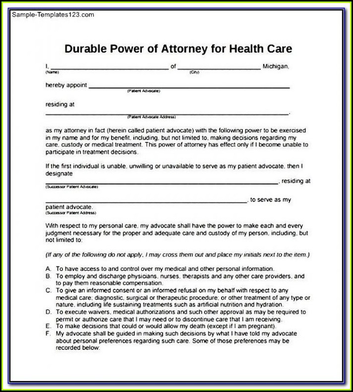 Free Printable Power Of Attorney Form Virginia