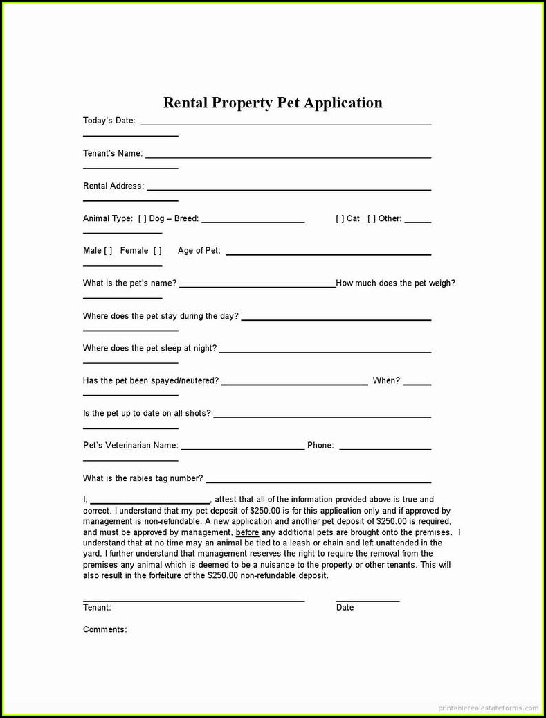 Free Printable Rental Agreement Form California