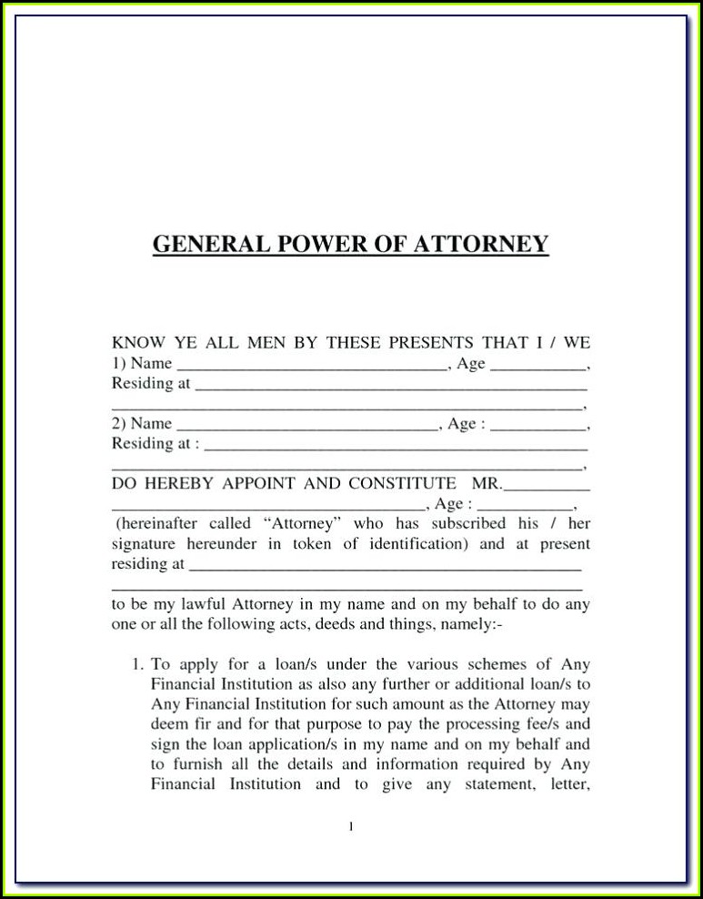 Free Revoke Power Of Attorney Form