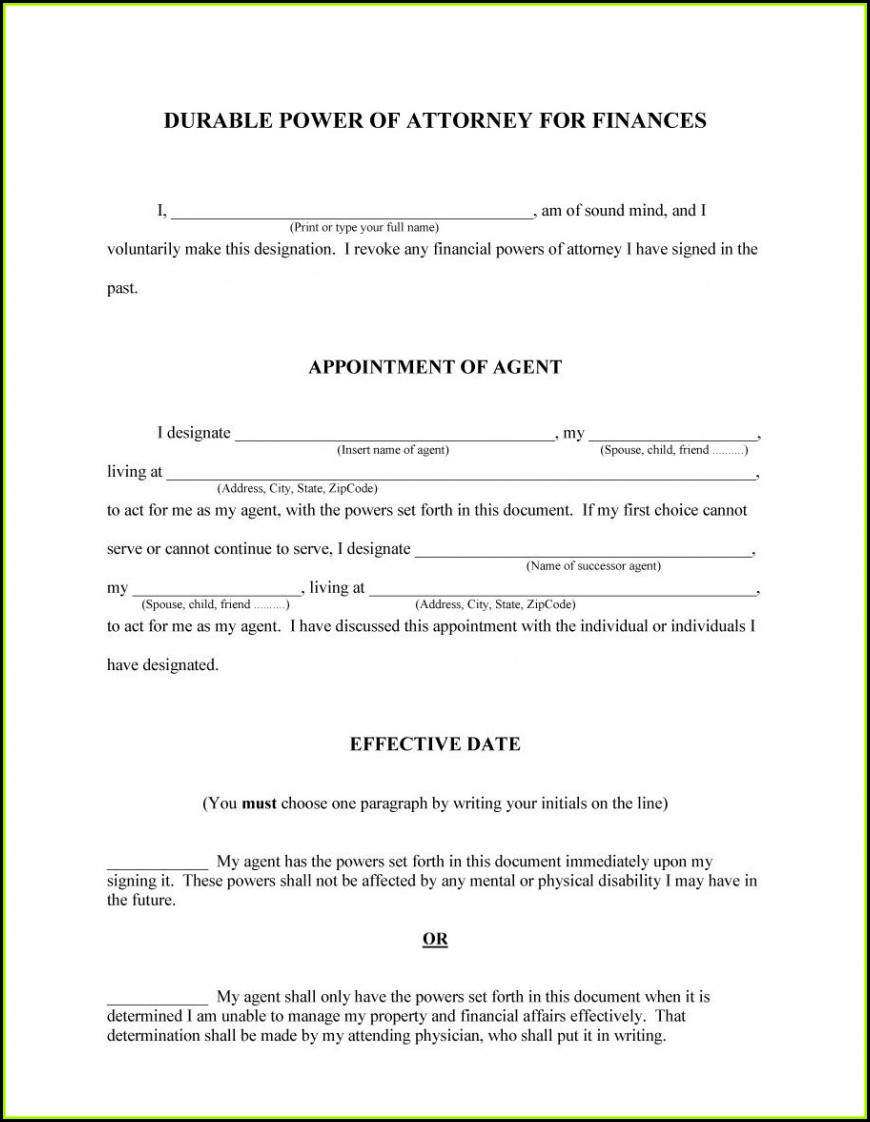Free Virginia General Durable Power Of Attorney Form