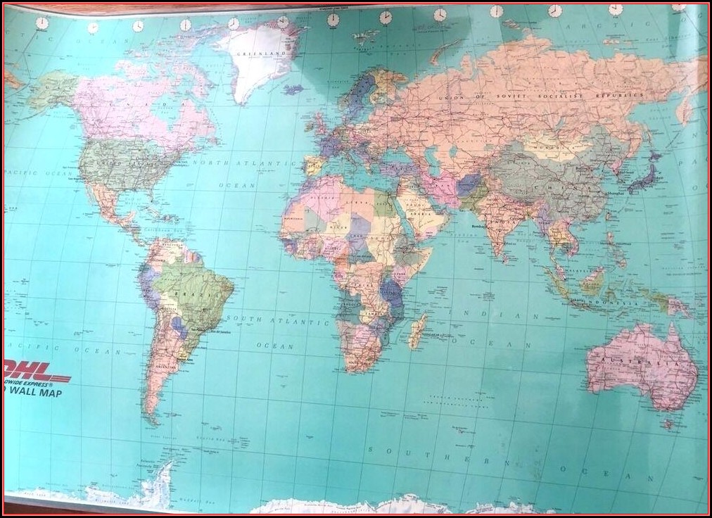 Giant World Map Laminated