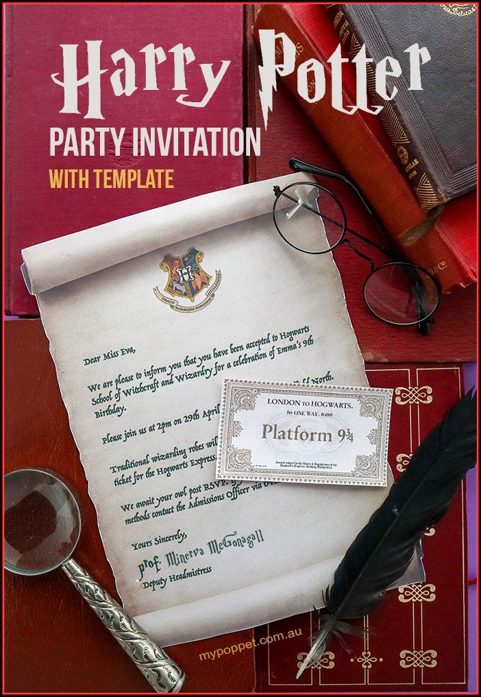 Harry Potter Party Invitation Template