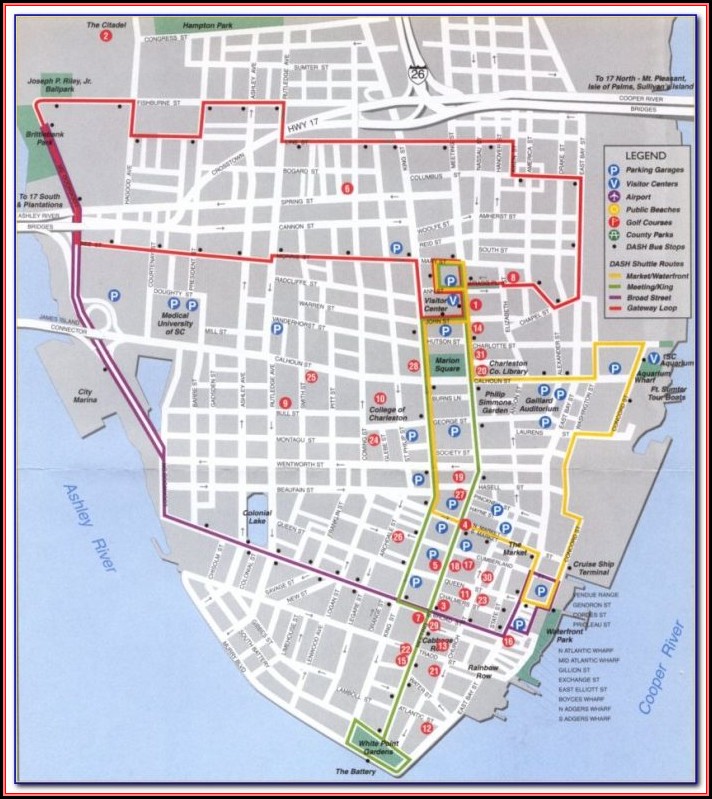 Historic Charleston Walking Map