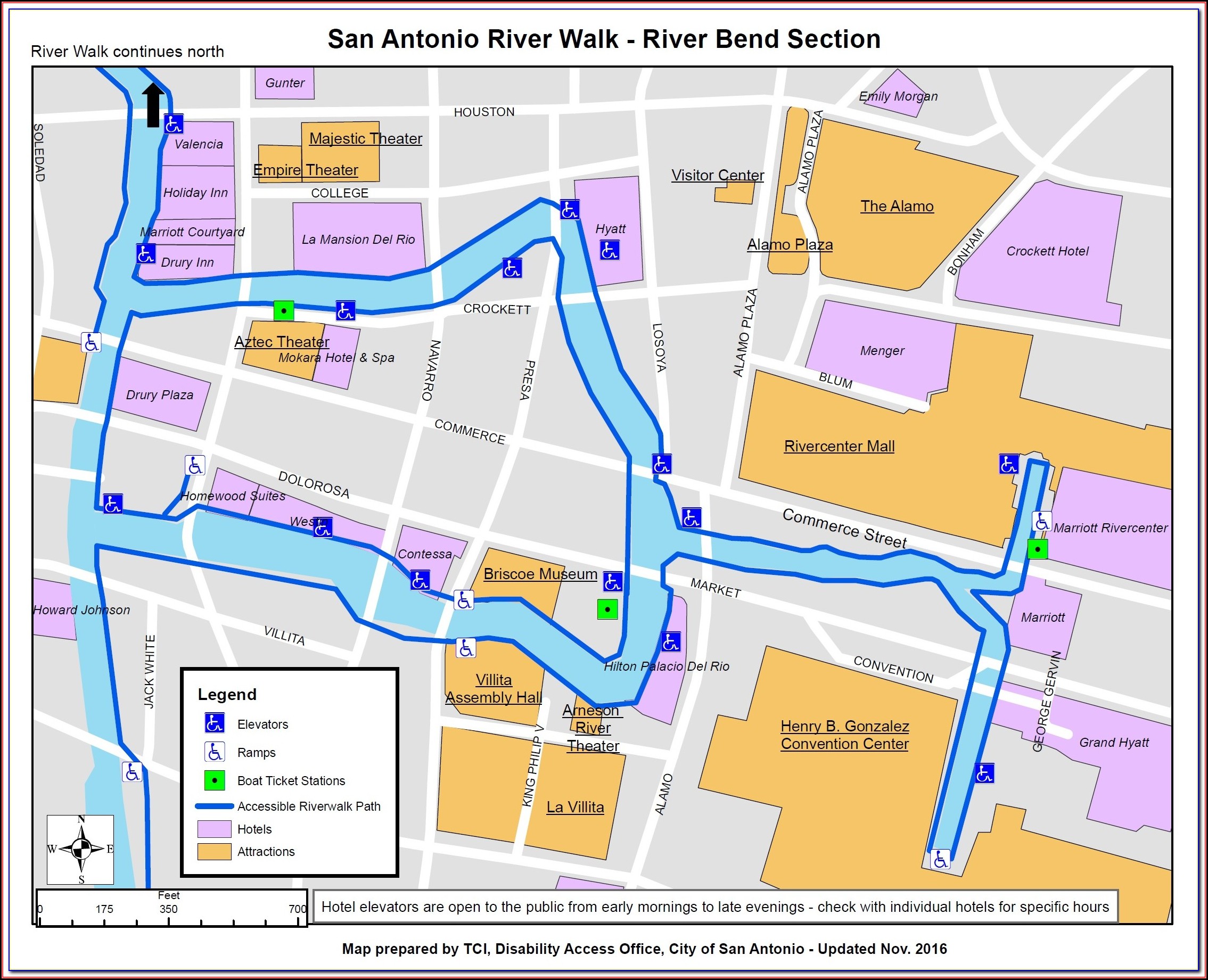 Hotel Indigo San Antonio Riverwalk Map
