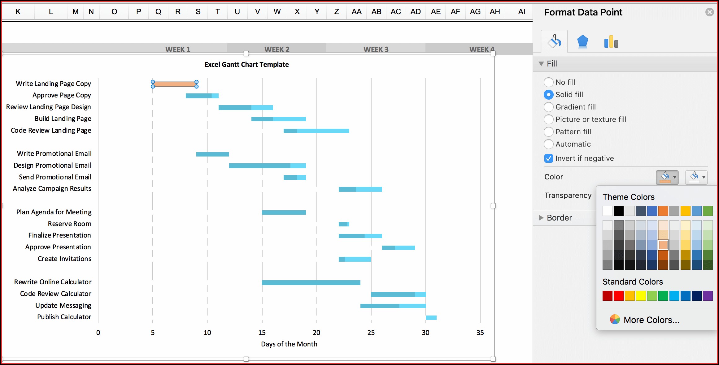 Hourly Gantt Chart Excel Template