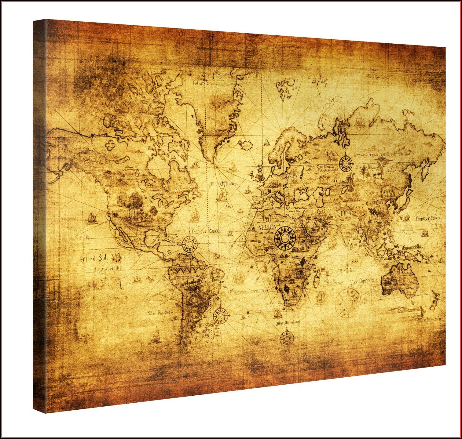 Ikea Premiar World Map Picture With Framecanvas