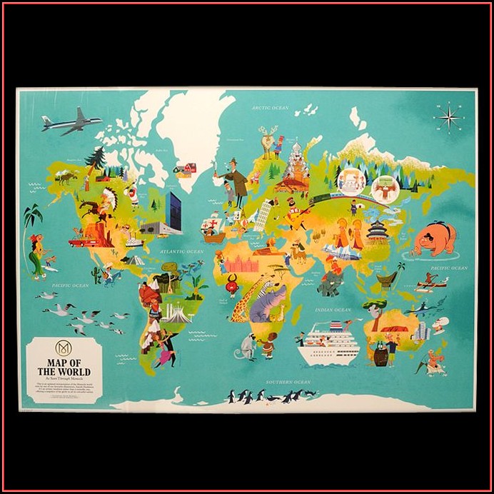 Illustrated World Map Poster