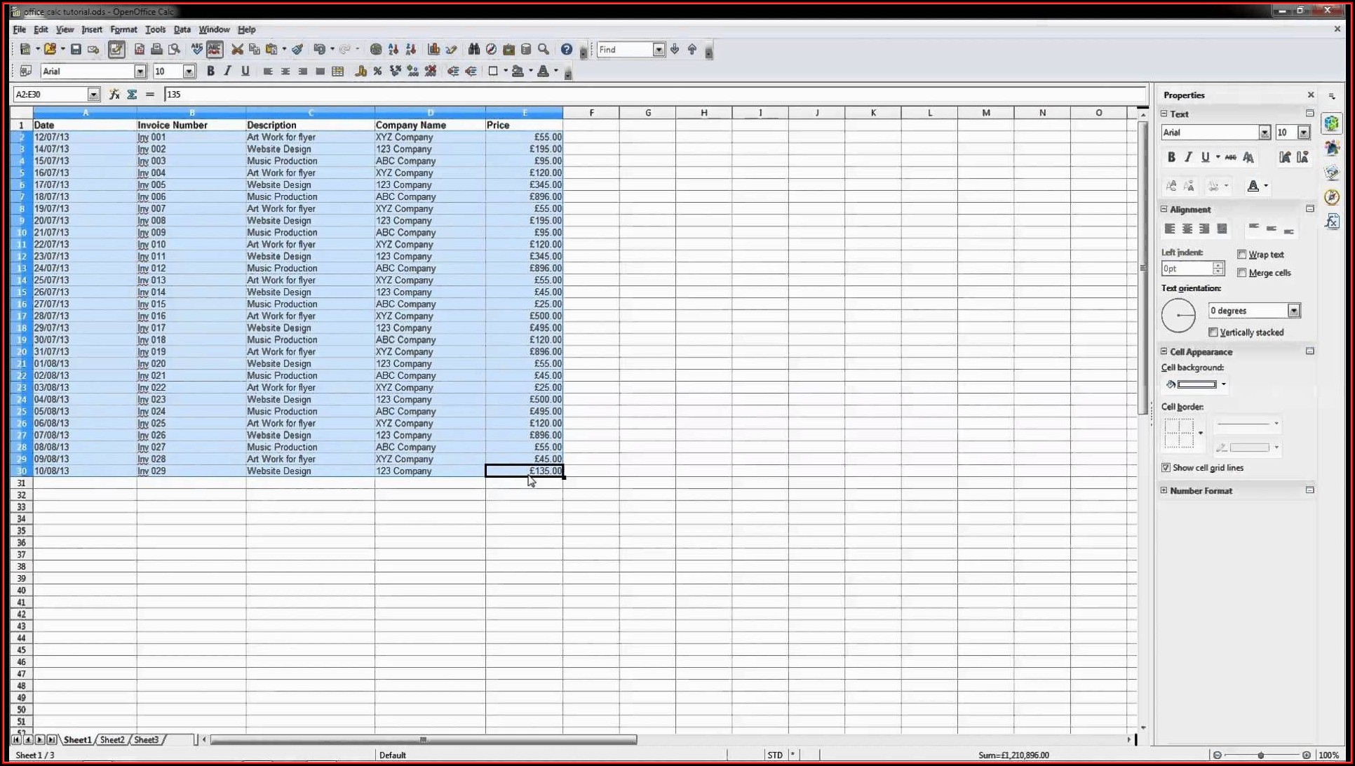 Inventory Spreadsheet Template Open Office