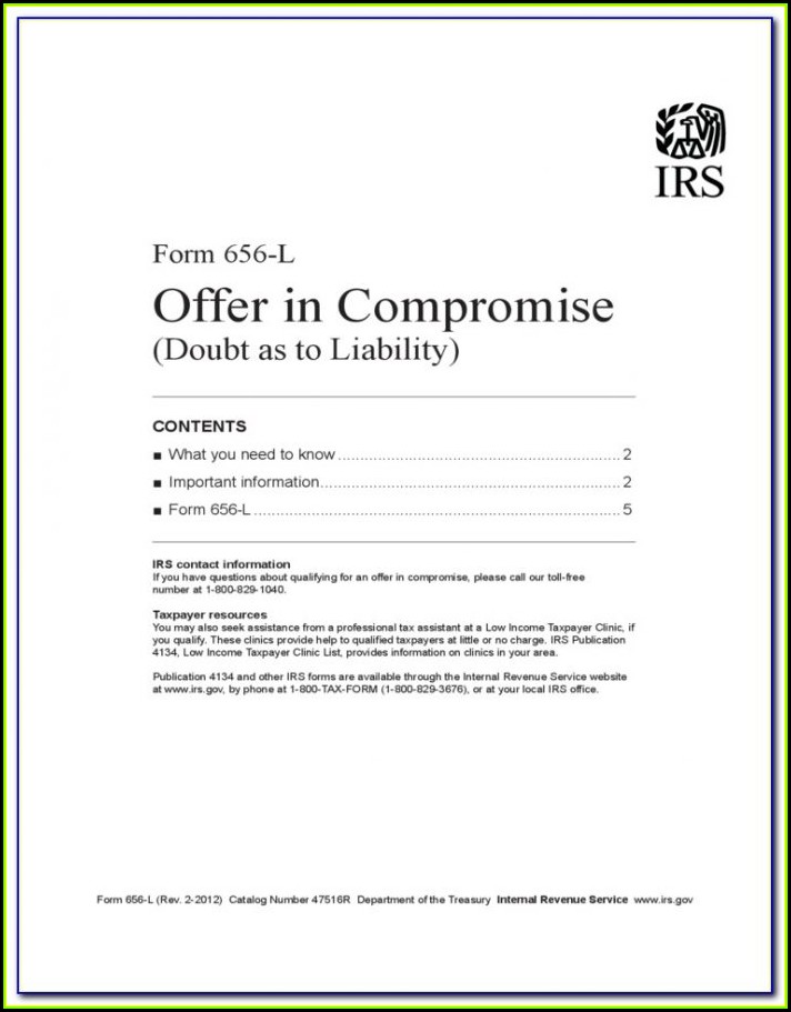 Irs Offer In Compromise Form 433 A