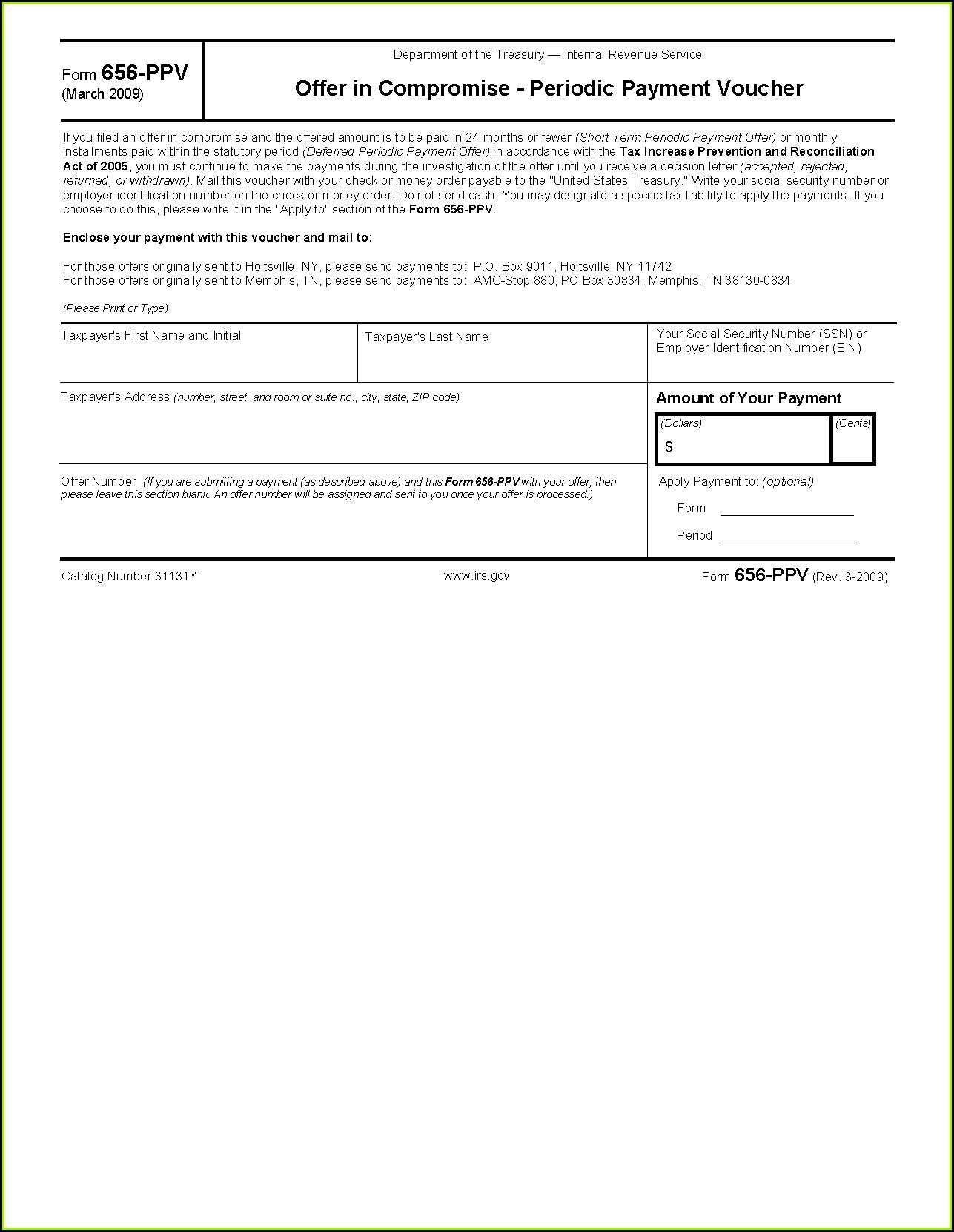 Irs Oic Form 656