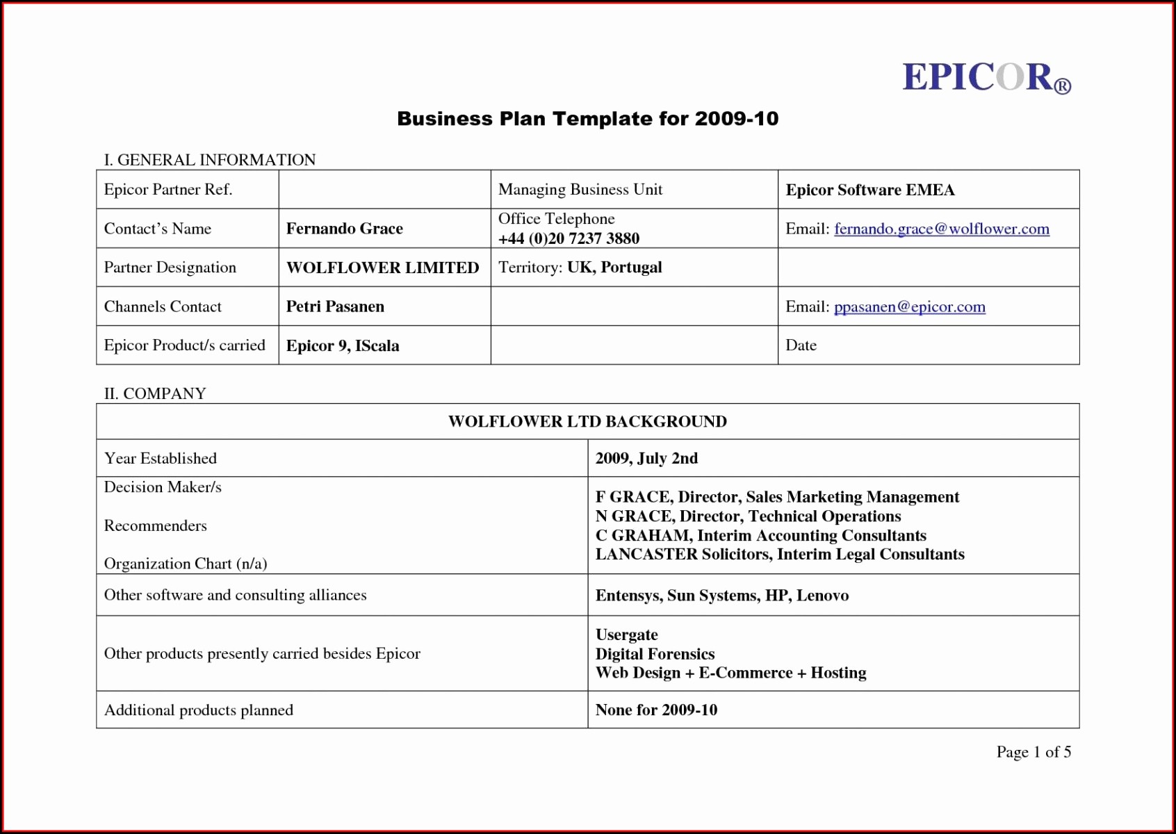 It Disaster Recovery Plan Template Free Download