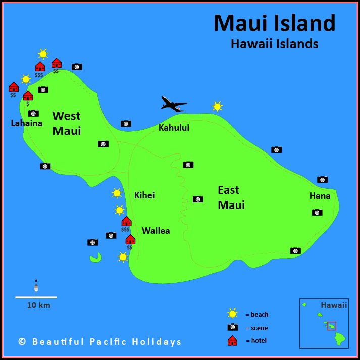 Kauai Accommodation Map