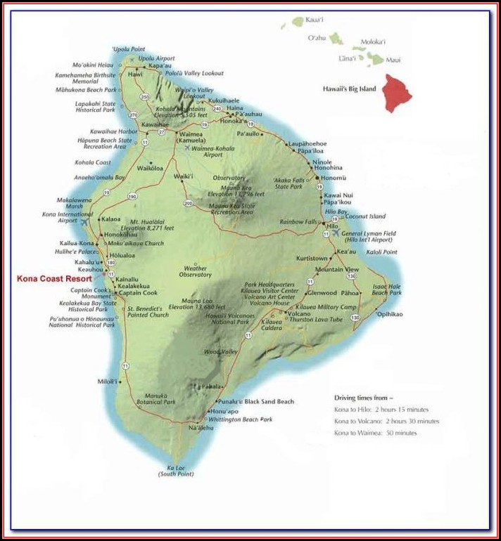 Kona Coast Resort Property Map