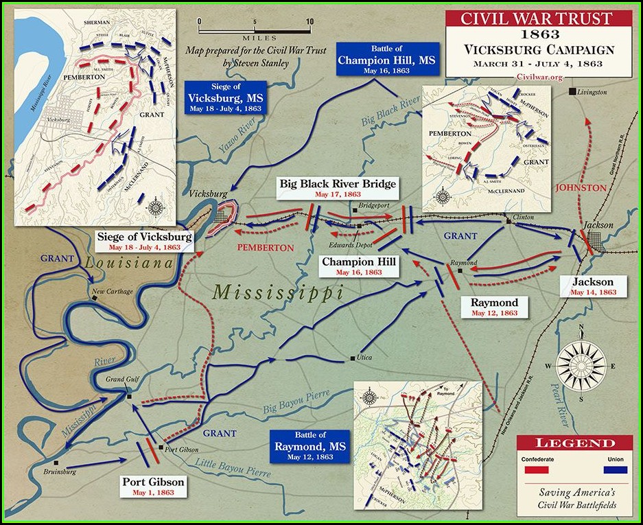 Map Of Civil War Battles In Mississippi
