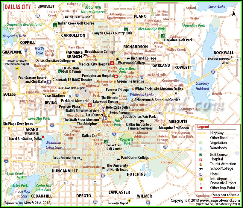 Map Of Dfw Metroplex Cities