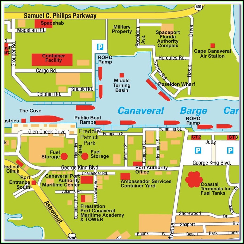 Map Of Port Canaveral Hotels