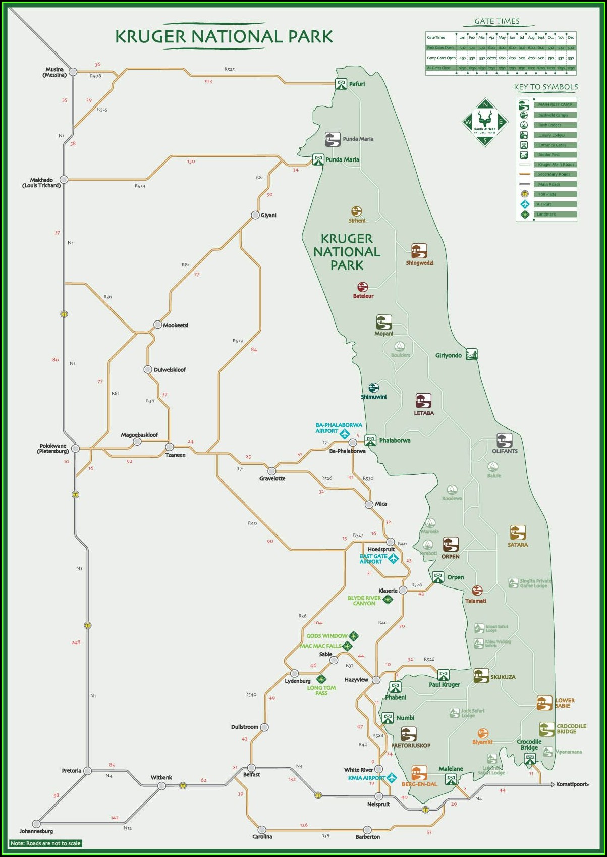 Map Of Private Lodges In Kruger National Park