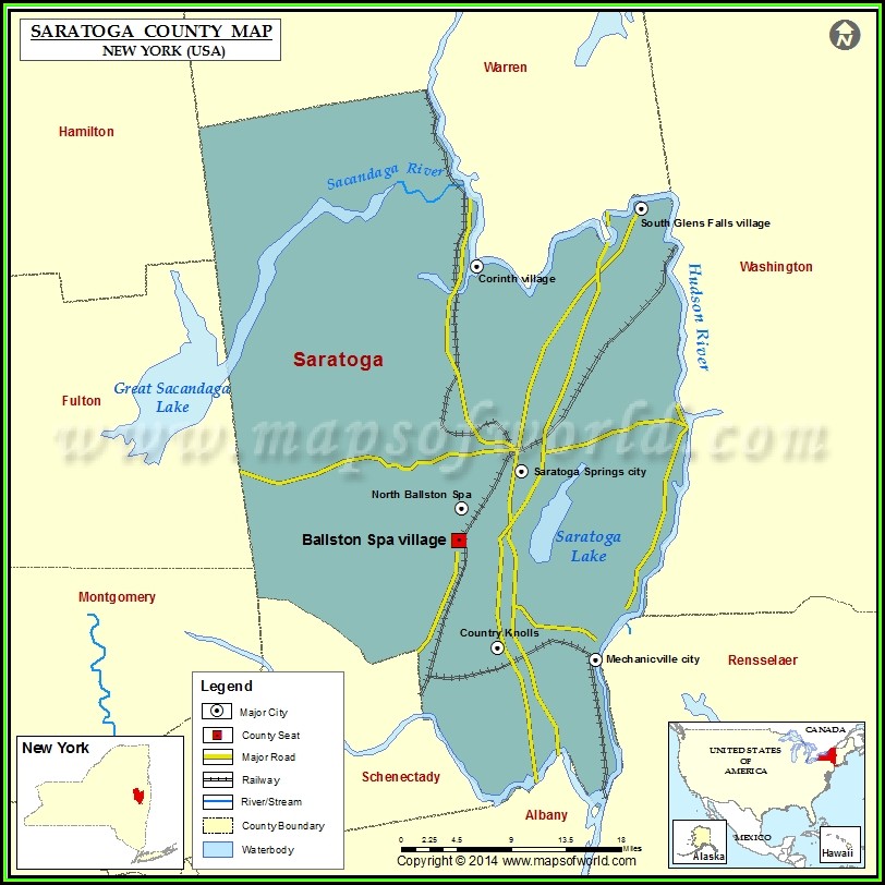 Map Of Saratoga County Ny