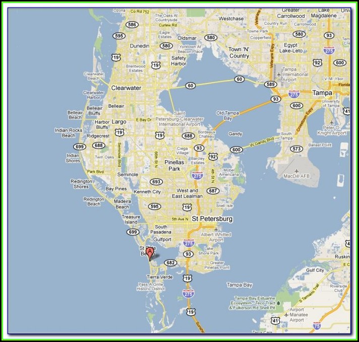 Map Of St Pete Beach Fl Hotels