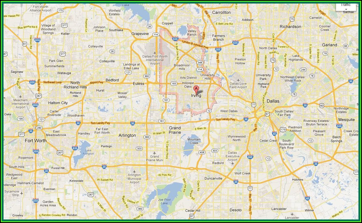 Map Of The Dallas Metroplex Area