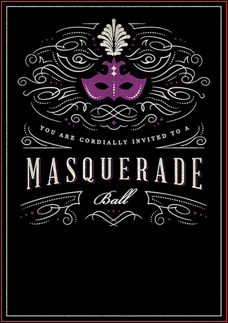 Masquerade Birthday Invitation Templates