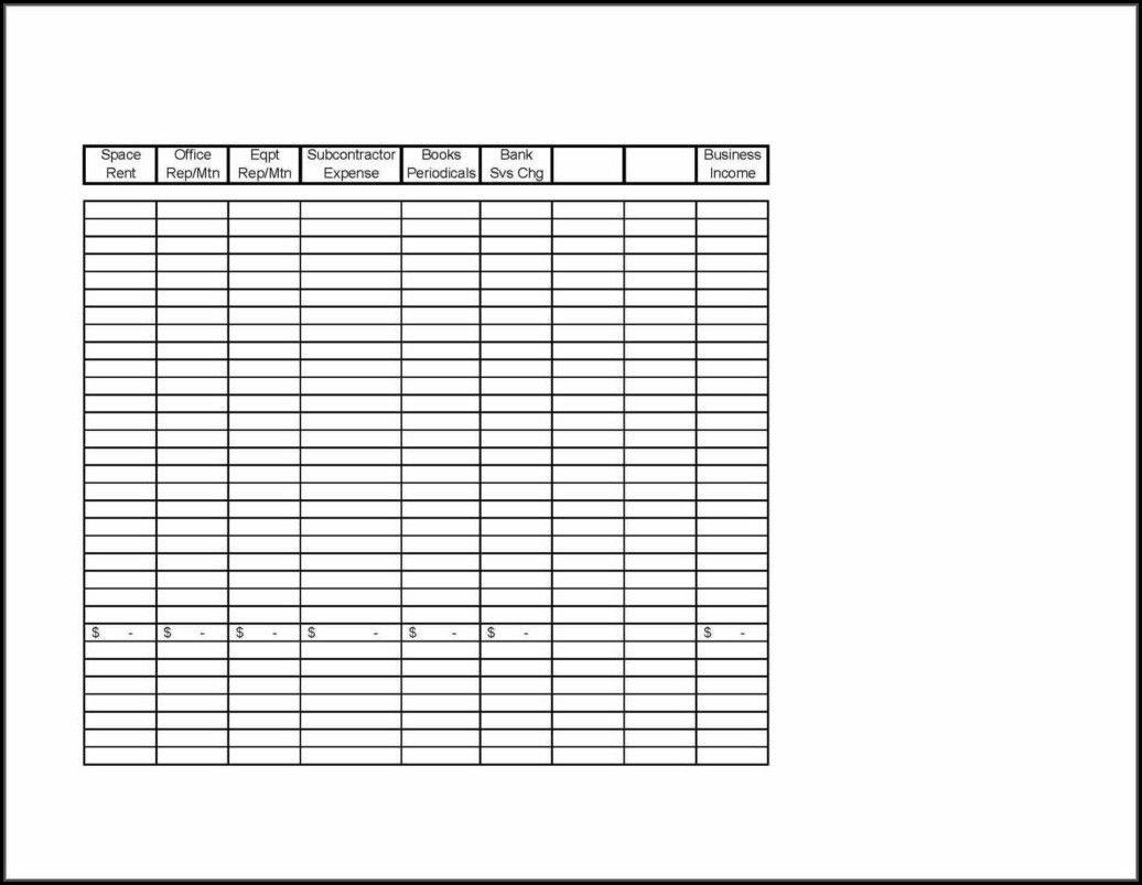 Monthly Business Income And Expense Template