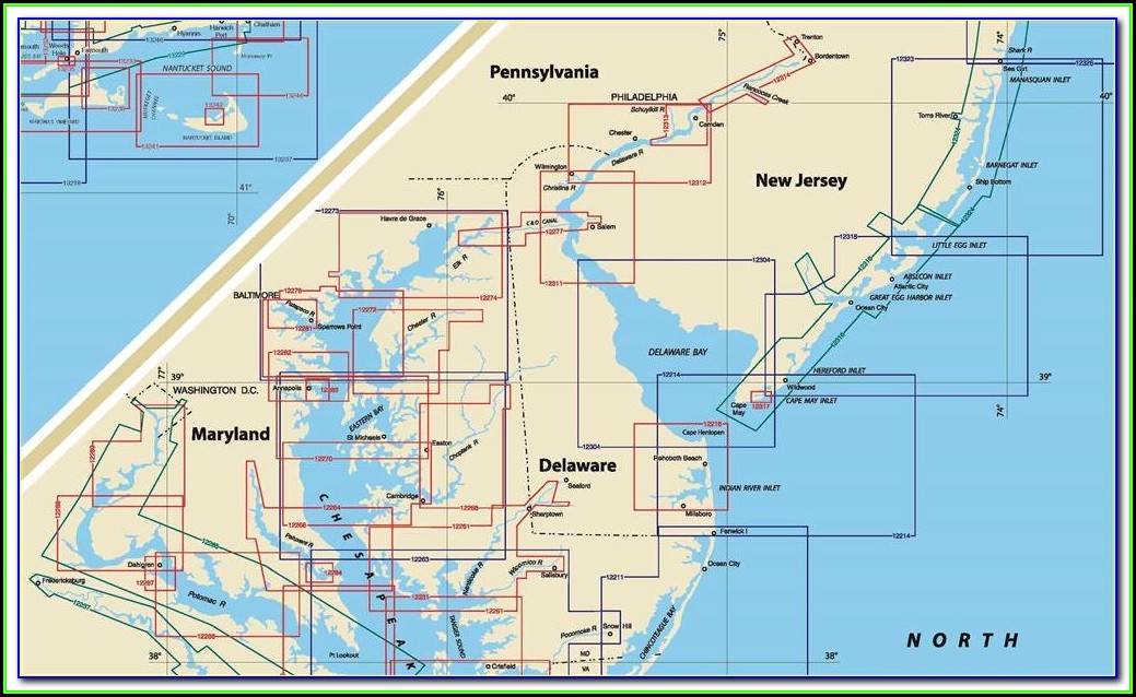 Nautical Map Of Delaware Bay