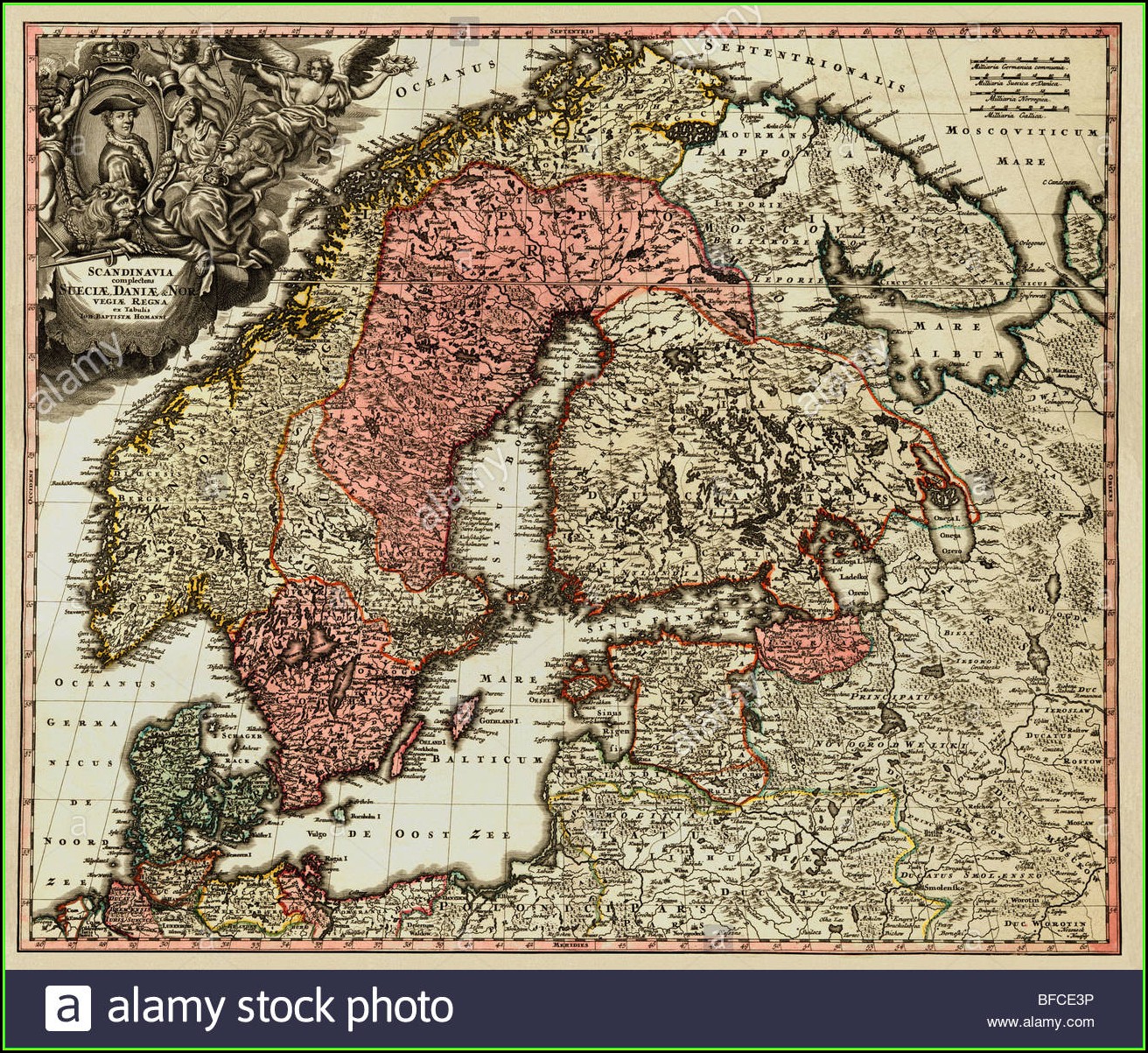 Old Map Of Scandinavia