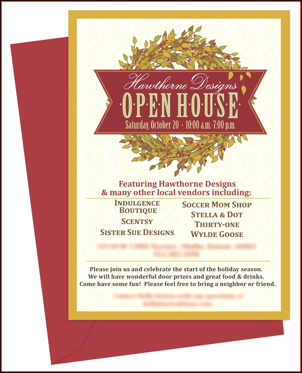 Open House Invitation Sample