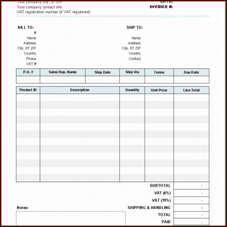Photography Invoice Template Mac