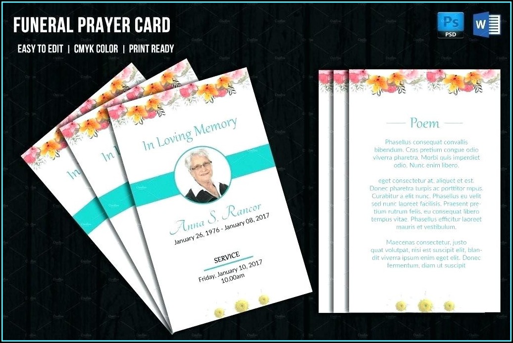 Prayer Card Template Free