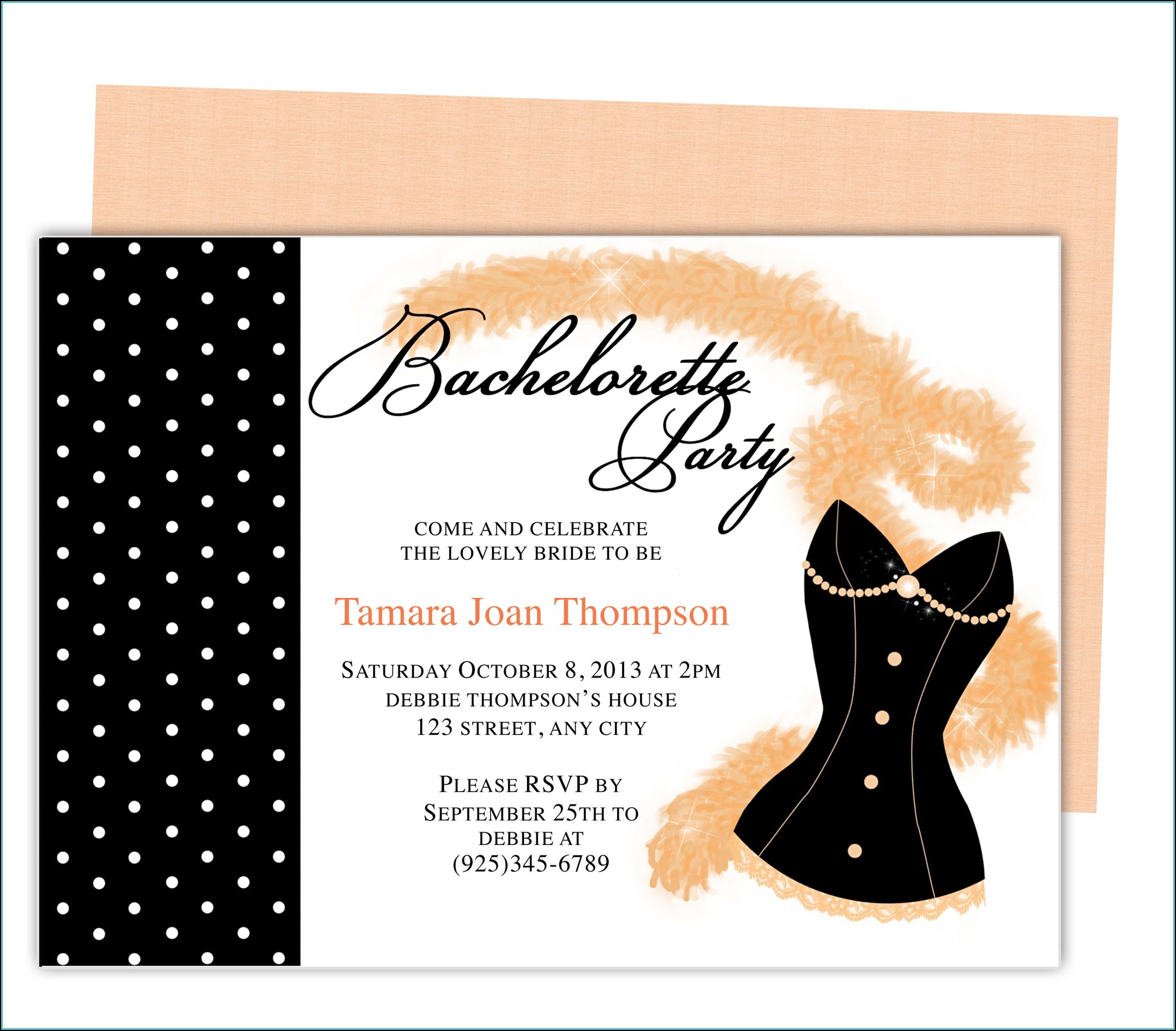 Printable Bachelorette Party Invitations Templates Template 1