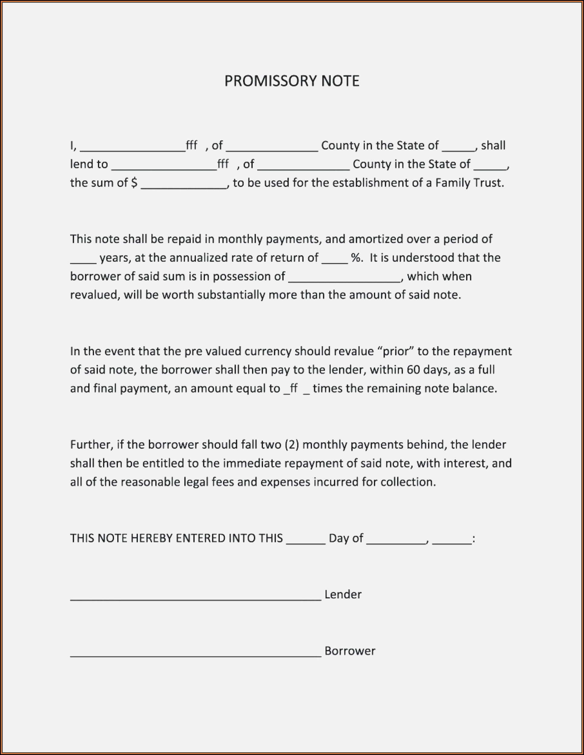 Promissory Note Forms Free Download