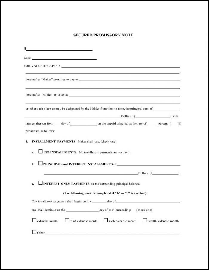 Free Promissory Note Template For Personal Loan Template 1 Resume