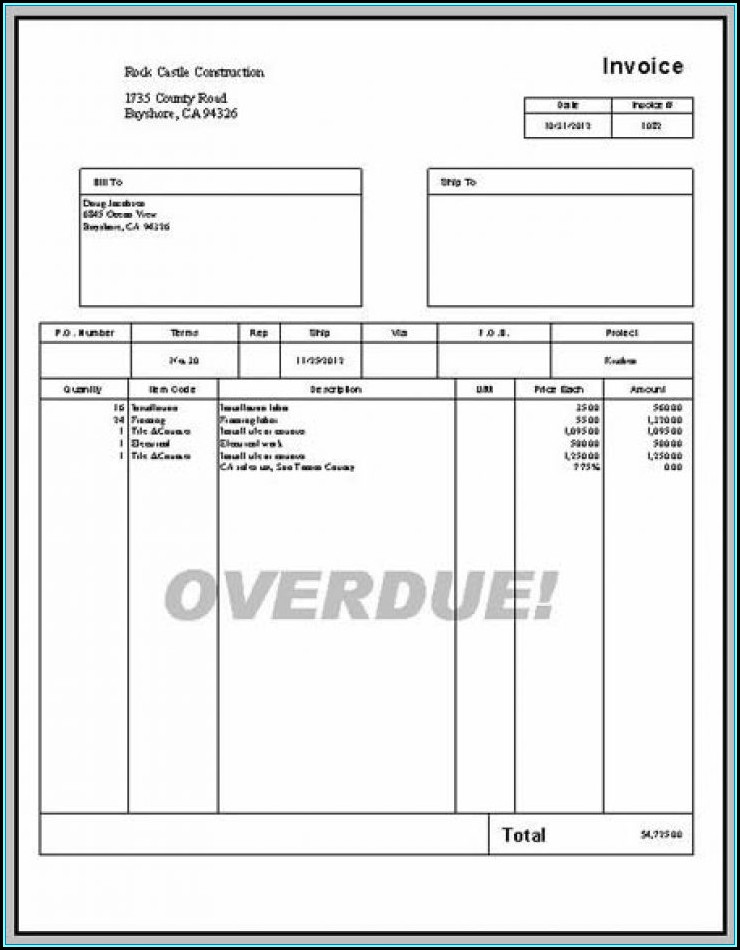 Quickbook Online Invoice Templates