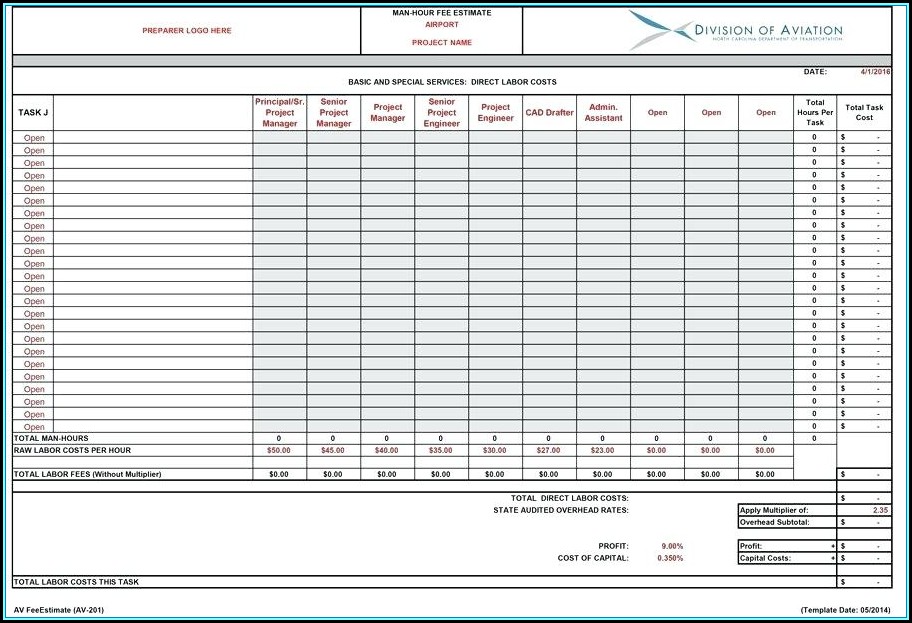 Quickbooks Estimate Forms