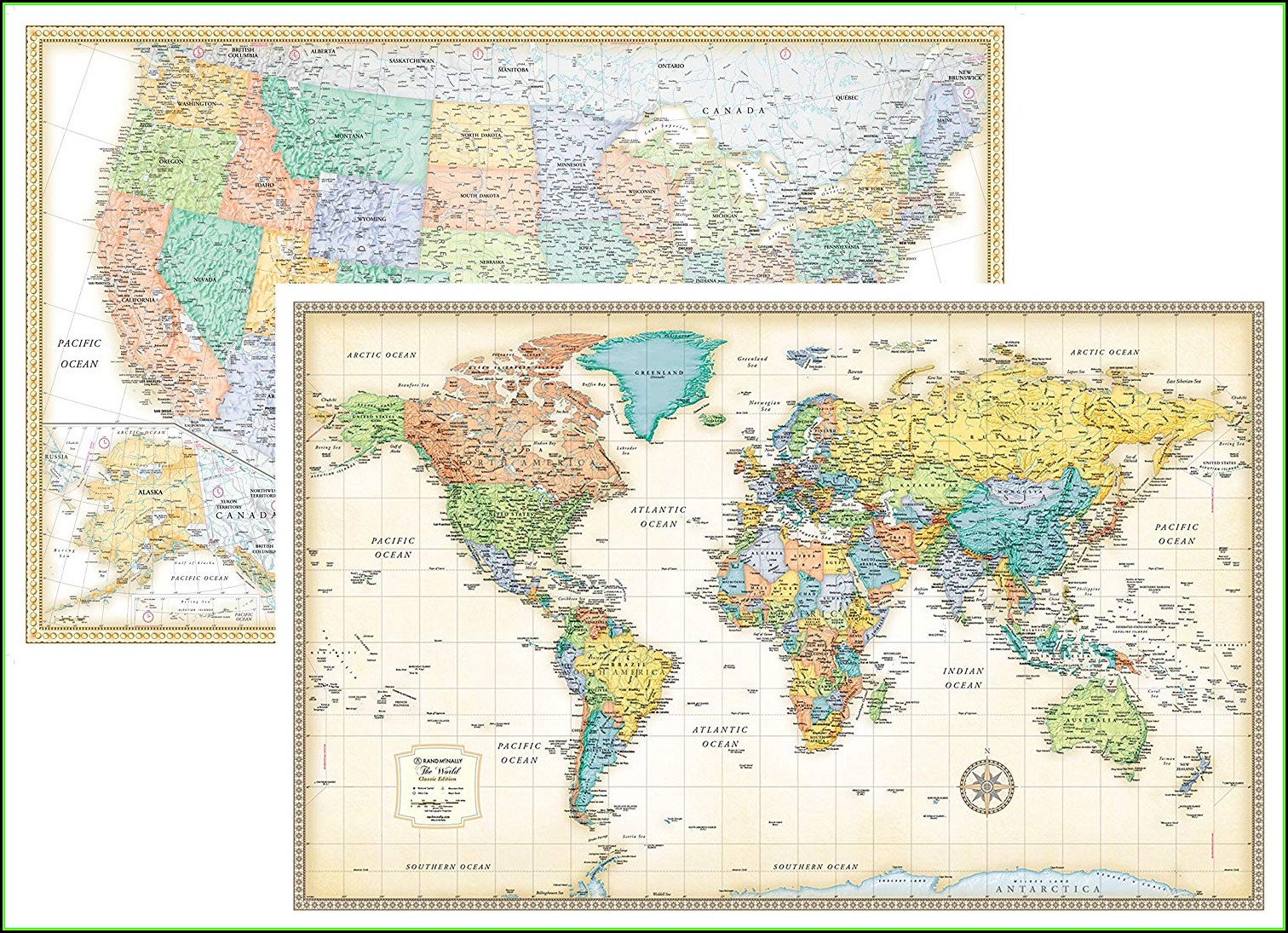 Rand Mcnally Laminated Classic World Map