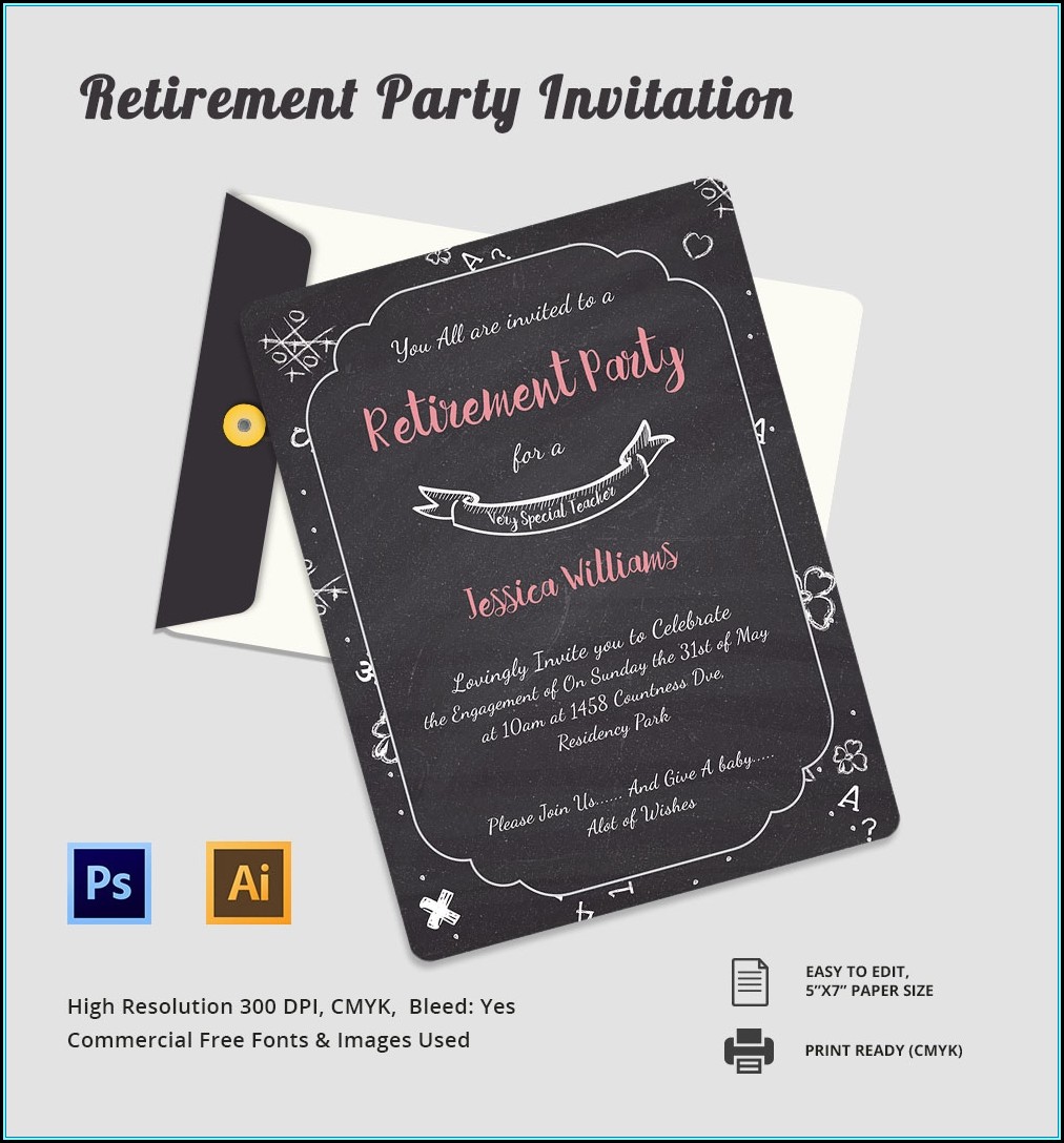 Retirement Party Flyer Template Free