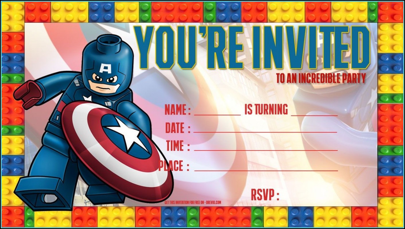 Superhero Invite Template Free