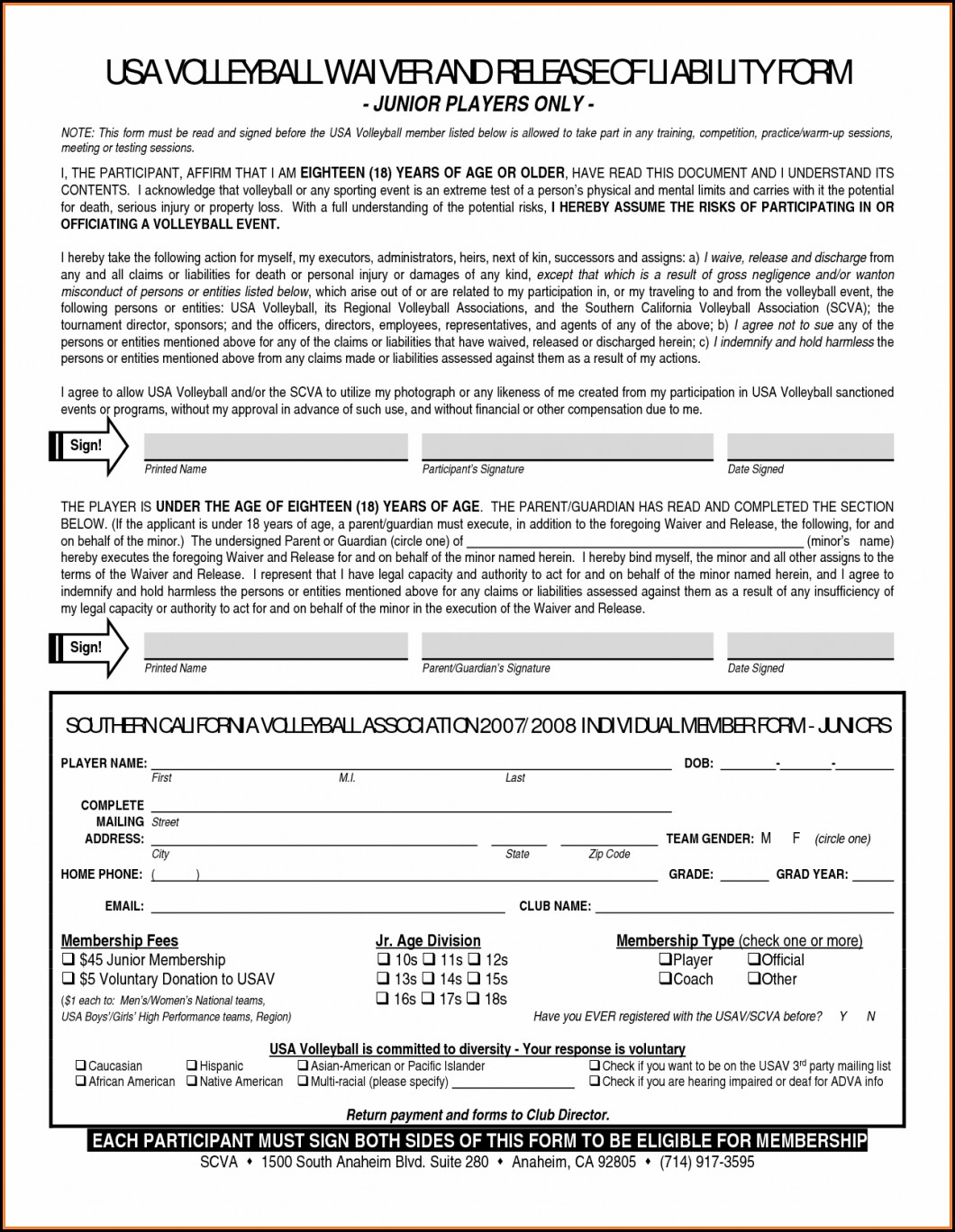 Waiver Of Subrogation Form For Workers Compensation