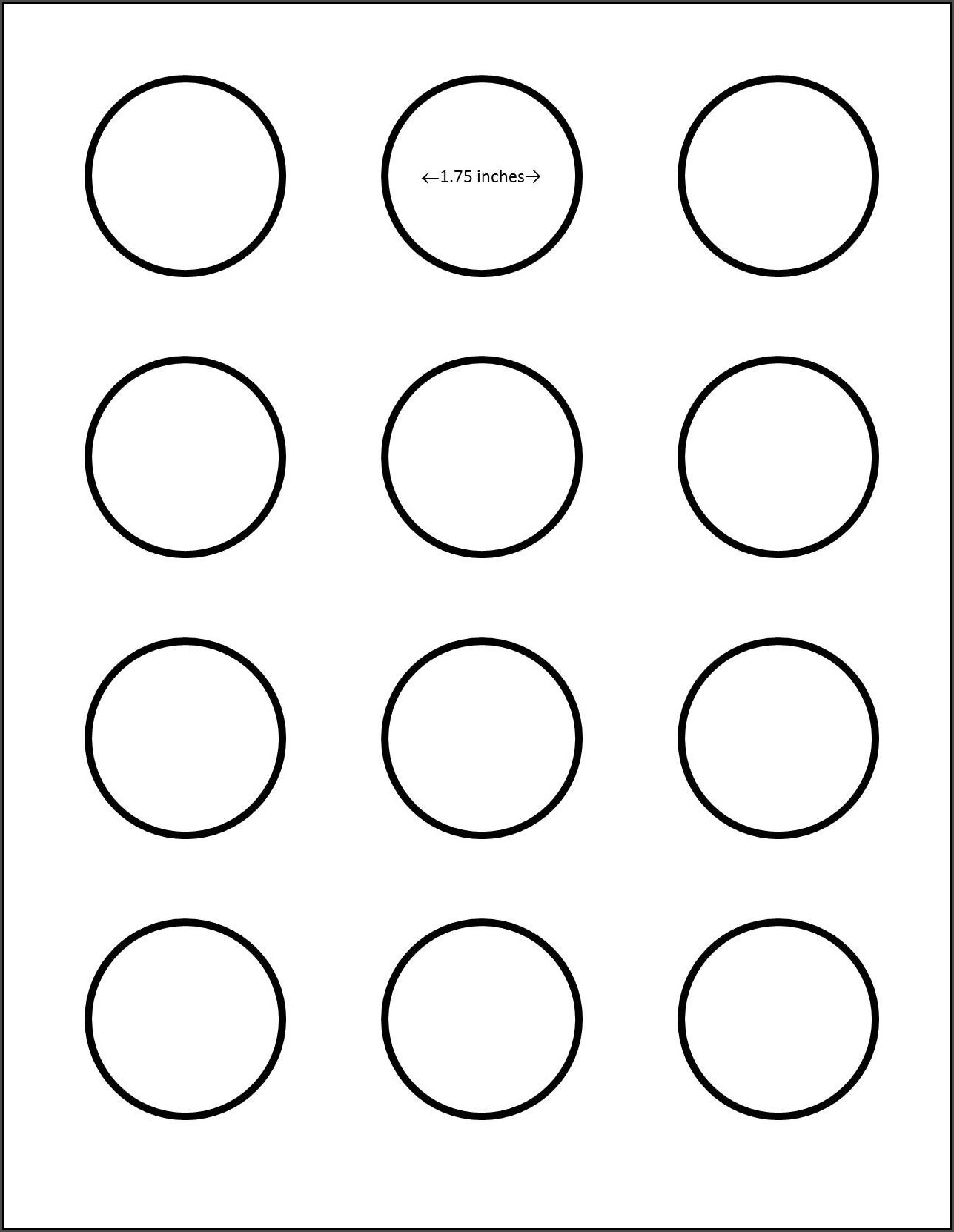 2 Inch Circle Label Template
