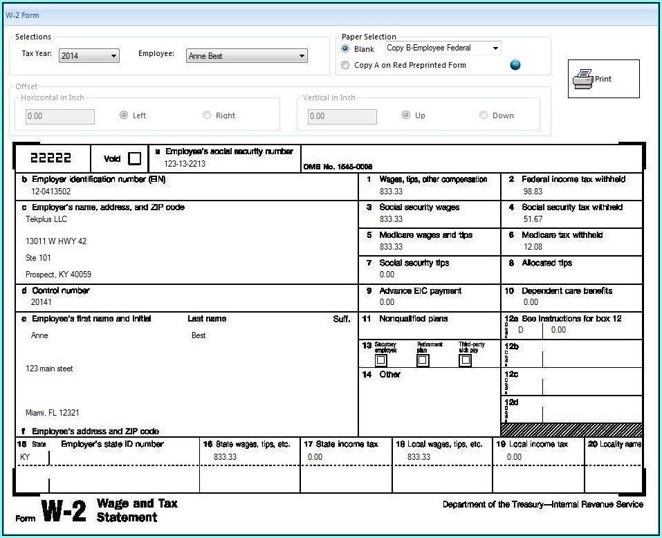 2019 W2 Forms For Employees
