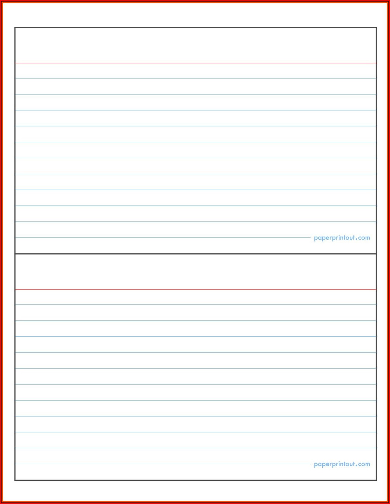 4x6 Index Card Template For Pages