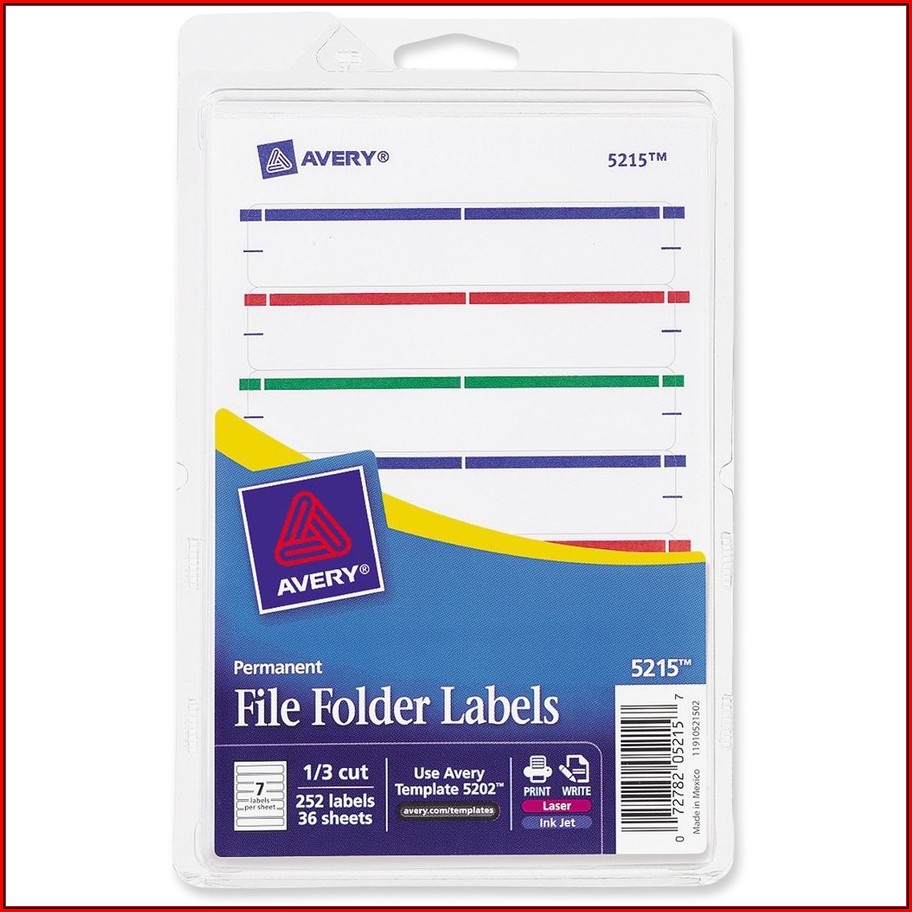 Avery File Folder Label Template 8366