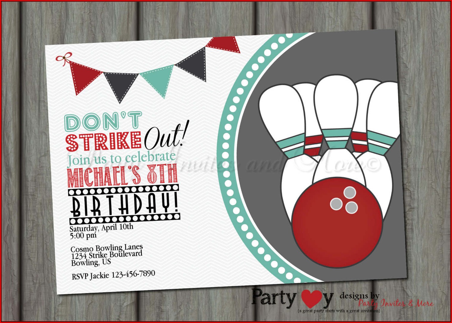 Bowling Party Invitation Template Free