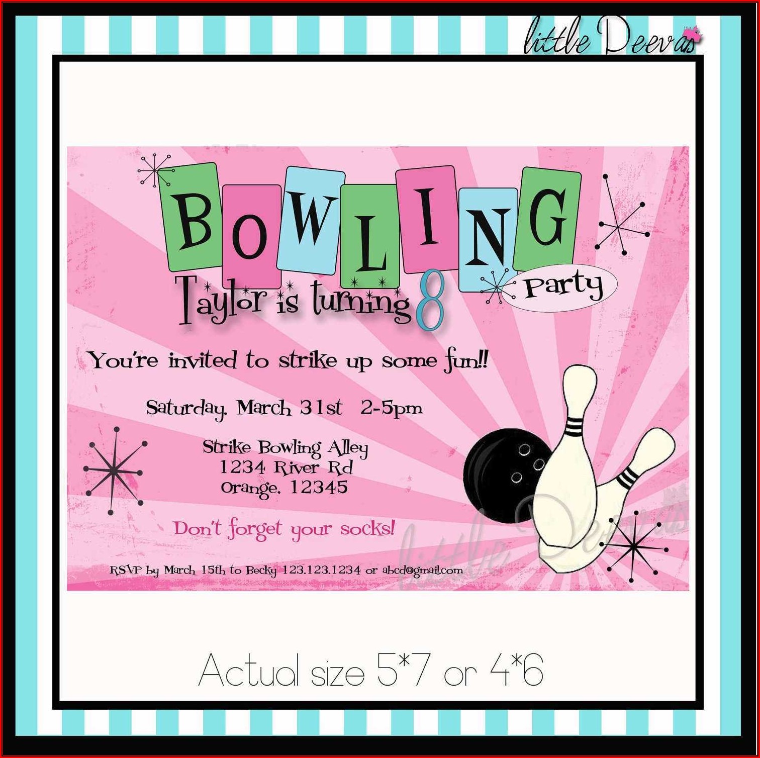 Bowling Party Invitation Template Word
