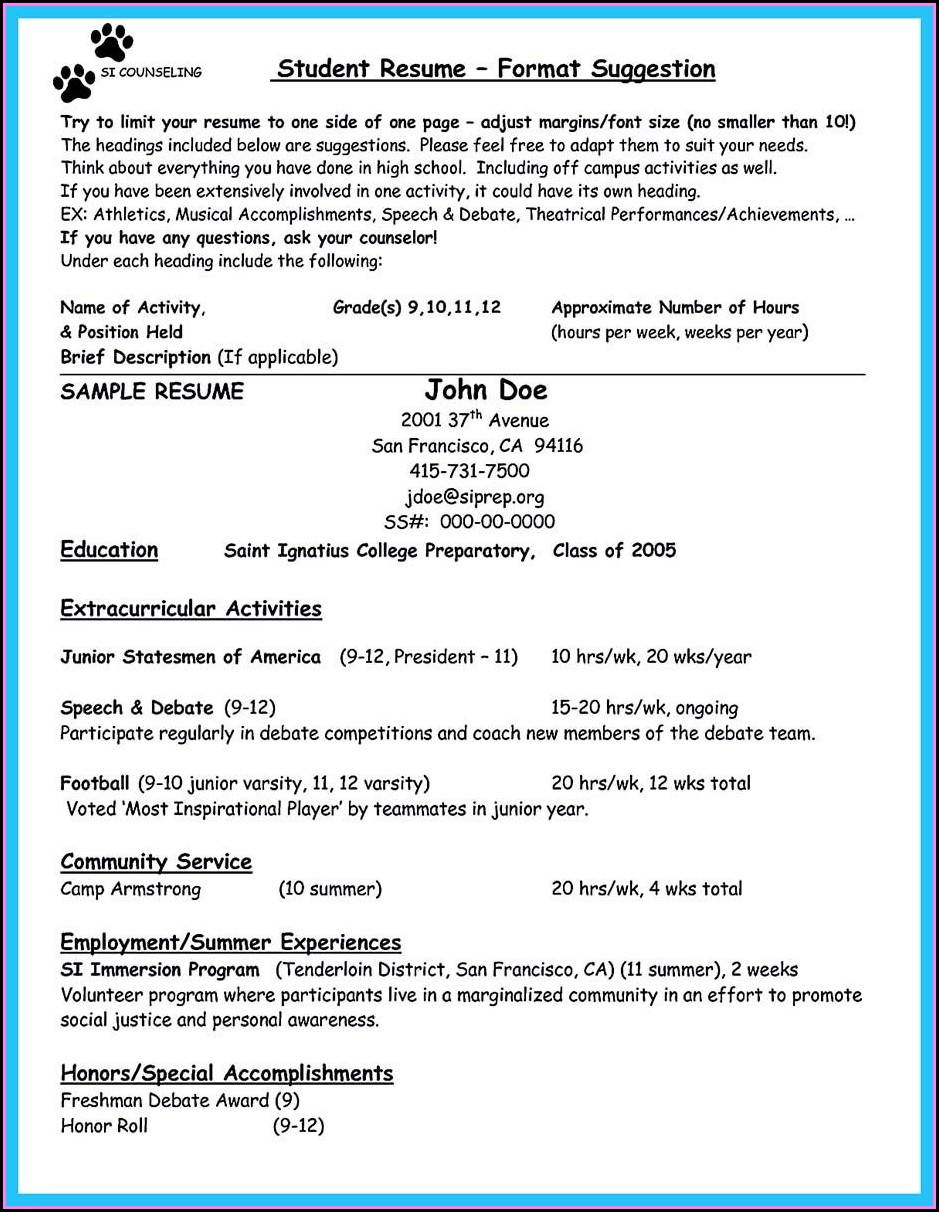College Counselor Resume Template
